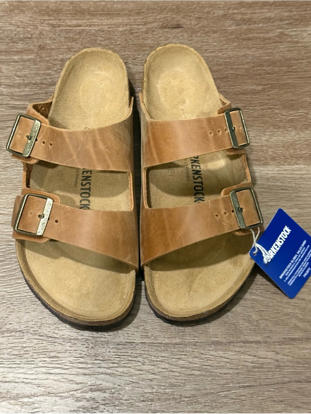 Birkenstock Men's Brown Leather Two-Strap Sandals - Picture 15 of 15